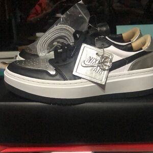 Nike Air Jordan Elevate metallic  silver and black Sneakers‎